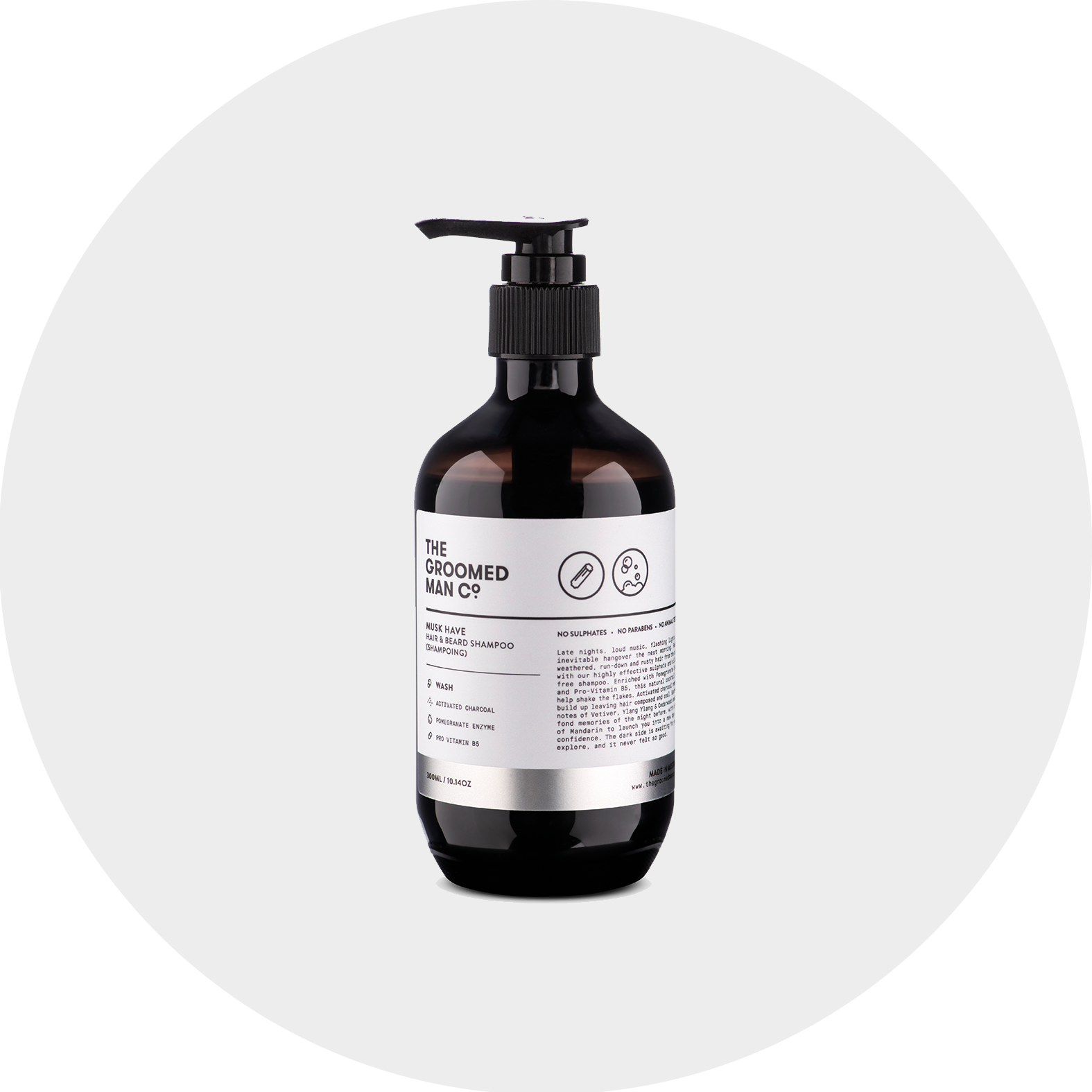 Mr. Regimen MUSK HAVE HAIR AND BEARD SHAMPOO The Groomed Man Co